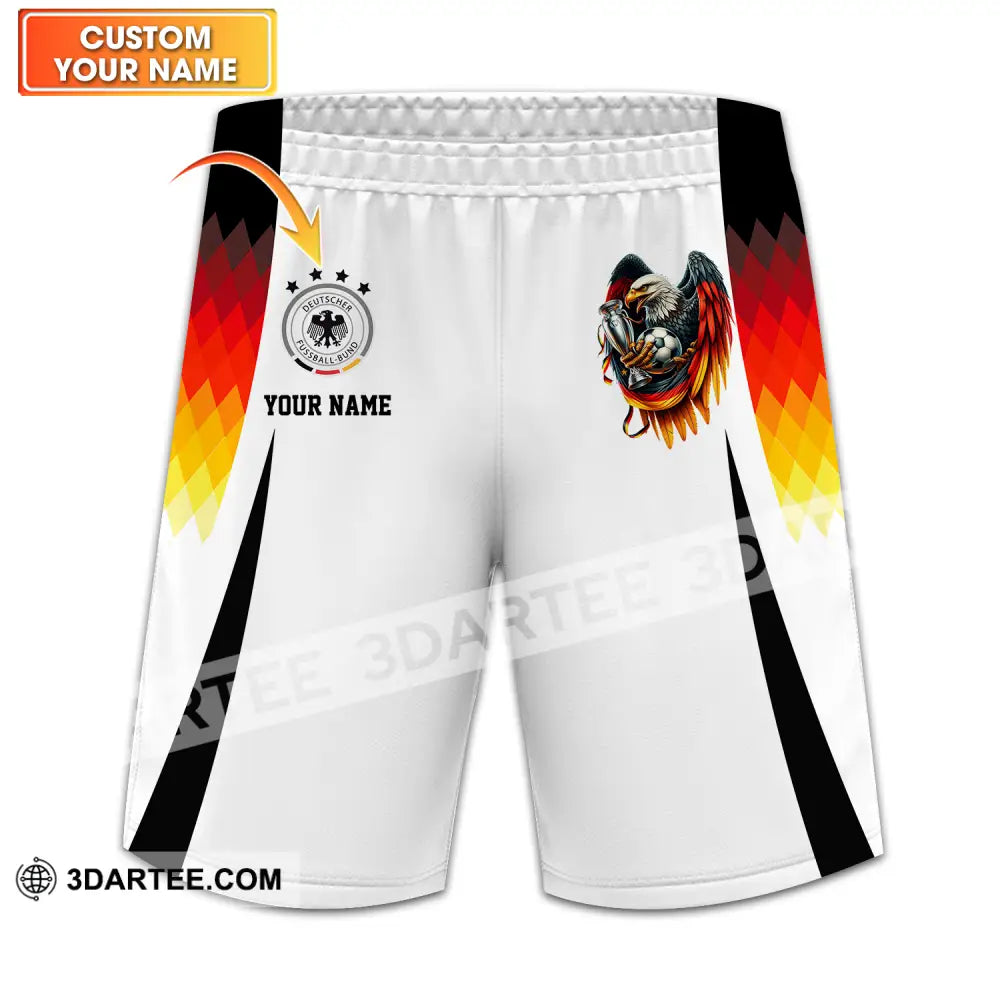 Unisex Short Pants - Custom Name And Number Euro 2024 National Team Germany Eagle Hugs The Ball S