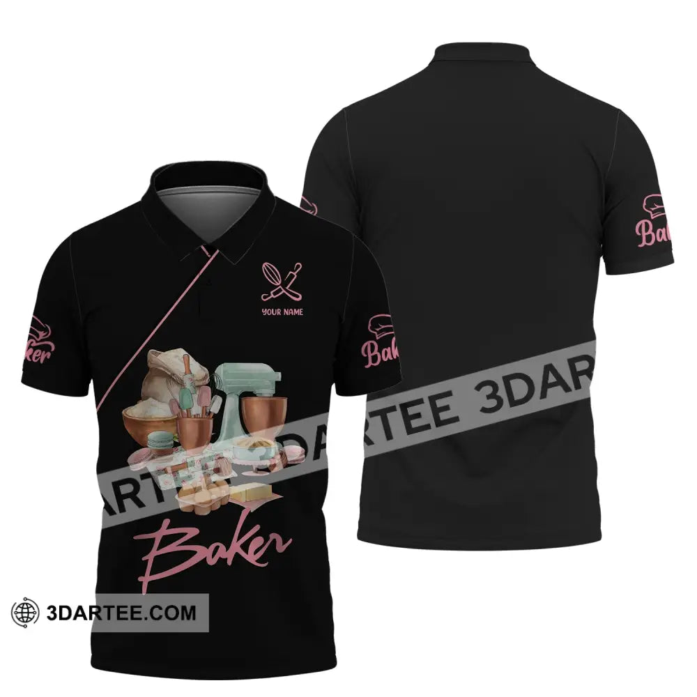 Unisex T-Shirt Baker Shirt Hoodie Baking Gift For Lovers Polo / S