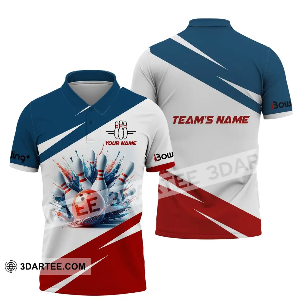 Unisex T-Shirt Custom Name And Team Bowling Club Shirt For Lovers Polo / S