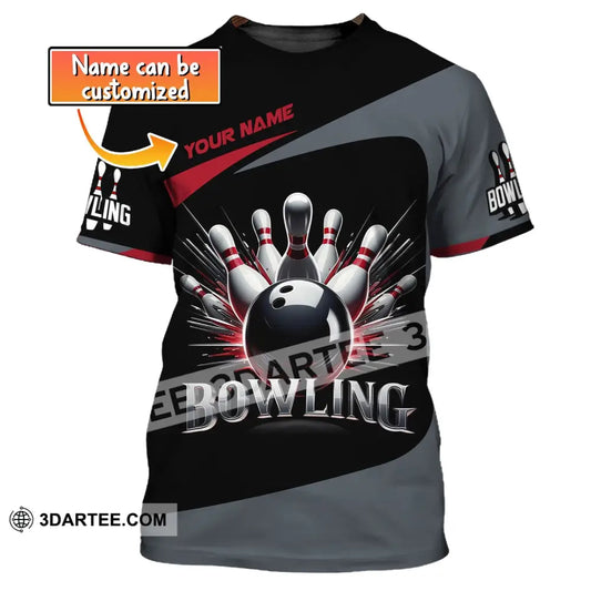 Unisex T-Shirt Custom Name Bowling Love Shirt For Lovers