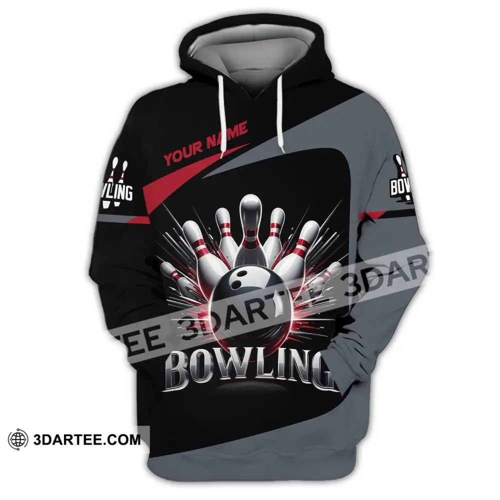 Unisex T-Shirt Custom Name Bowling Love Shirt For Lovers Hoodie / S