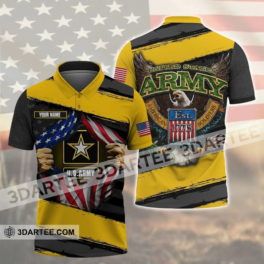 United States Army - American Soldiers Est 1775 Customized U.s. Veteran Polo Shirt Gift For