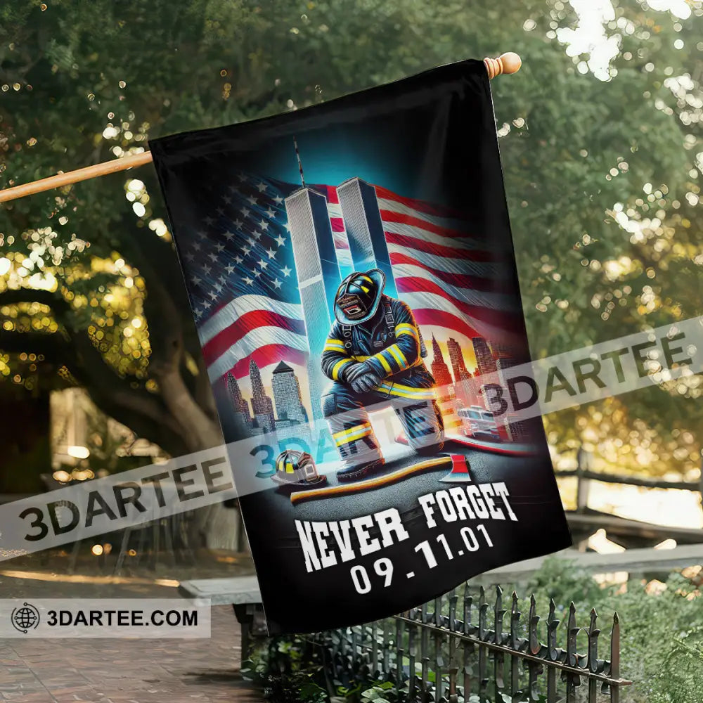 United States Flag Fireman 911 Memorial - American 12×18 Inch / 30X45 Cm Packing: Only Flag