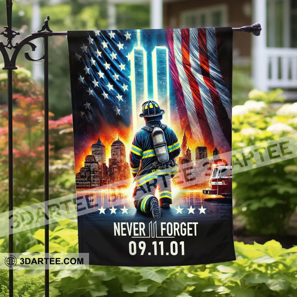 United States Flag Fireman 911 Memorial - American 12×18 Inch / 30X45 Cm Packing: Only Flag