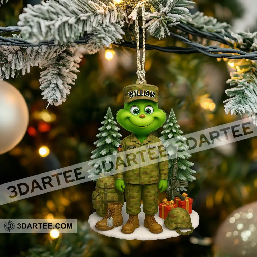 US Army Home Decor Christmas Ornament Personalized Ornament Ornament