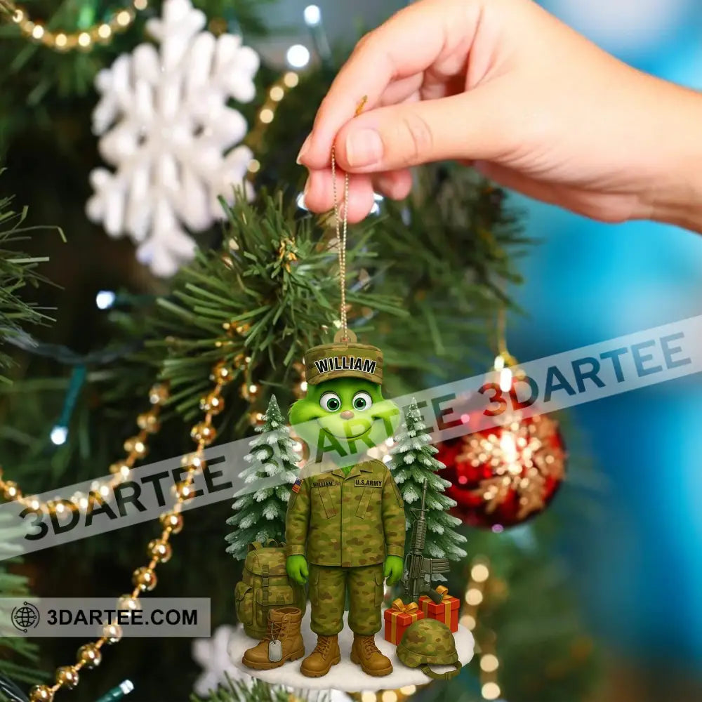 US Army Home Decor Christmas Ornament Personalized Ornament Ornament