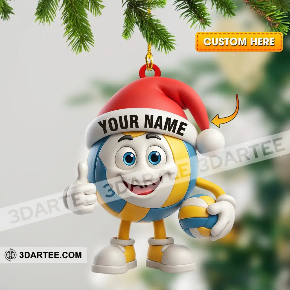 Volleyball Christmas Home Decor Christmas Ornament Personalized Ornament 3.54’’ / 1 Ornament Ornament
