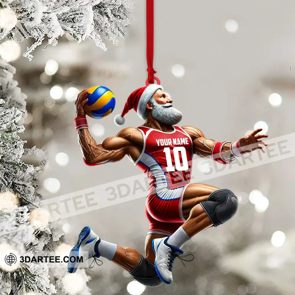 Volleyball Santa Home Decor Christmas Ornament Personalized Ornament Ornament