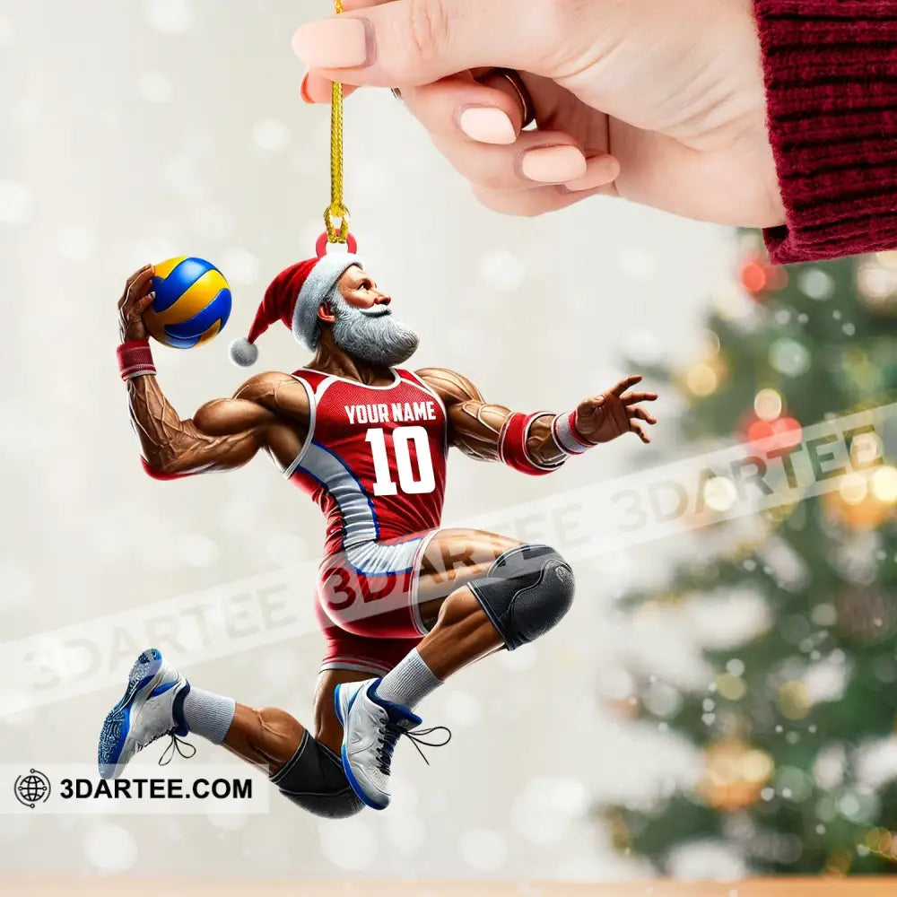 Volleyball Santa Home Decor Christmas Ornament Personalized Ornament Ornament