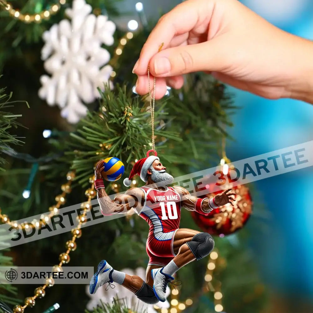 Volleyball Santa Home Decor Christmas Ornament Personalized Ornament Ornament