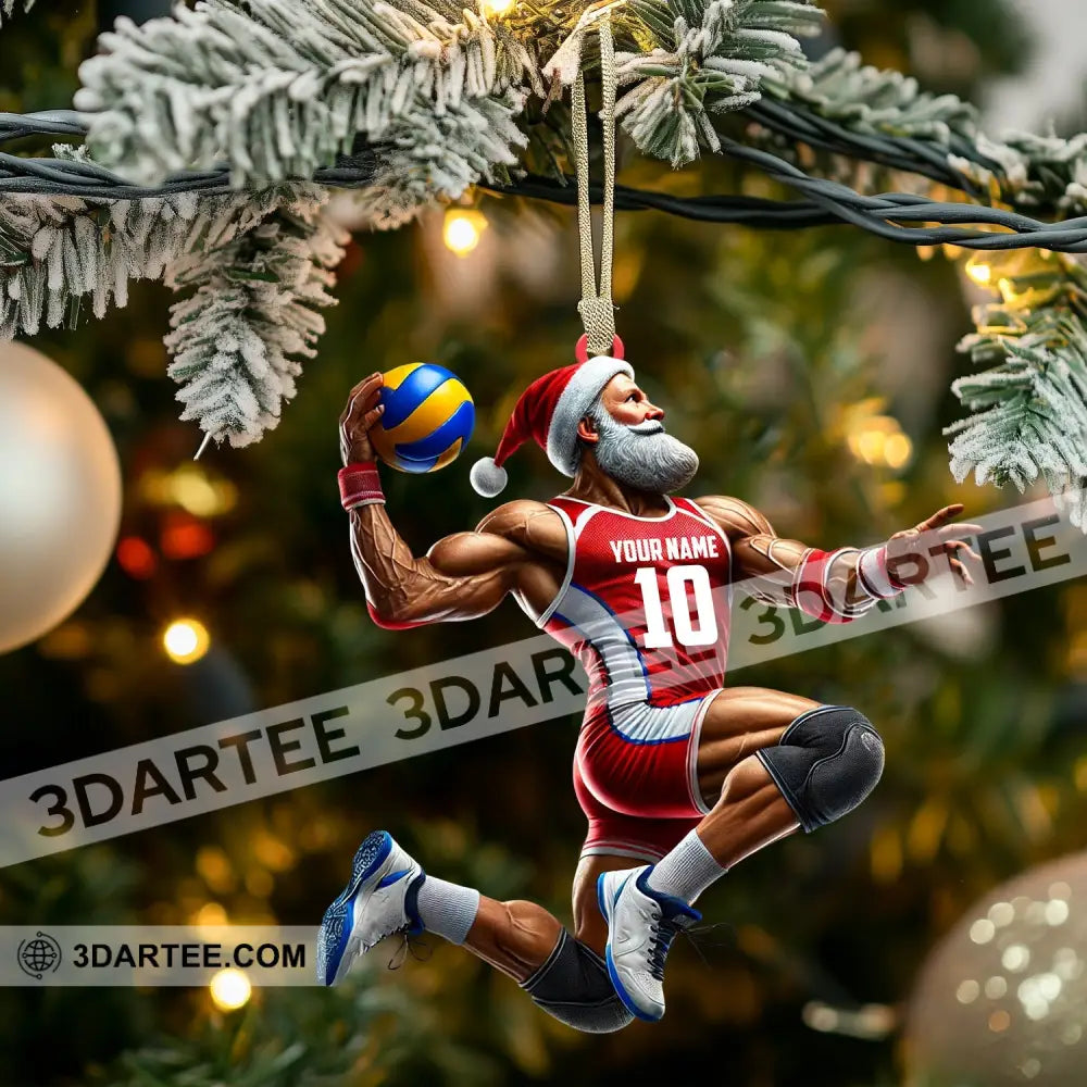 Volleyball Santa Home Decor Christmas Ornament Personalized Ornament Ornament