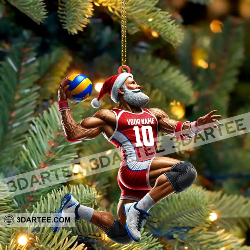 Volleyball Santa Home Decor Christmas Ornament Personalized Ornament Ornament