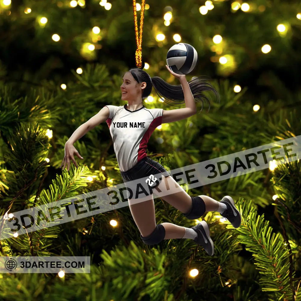Volleyball Woman Decor Christmas Ornament Personalized Ornament Ornament