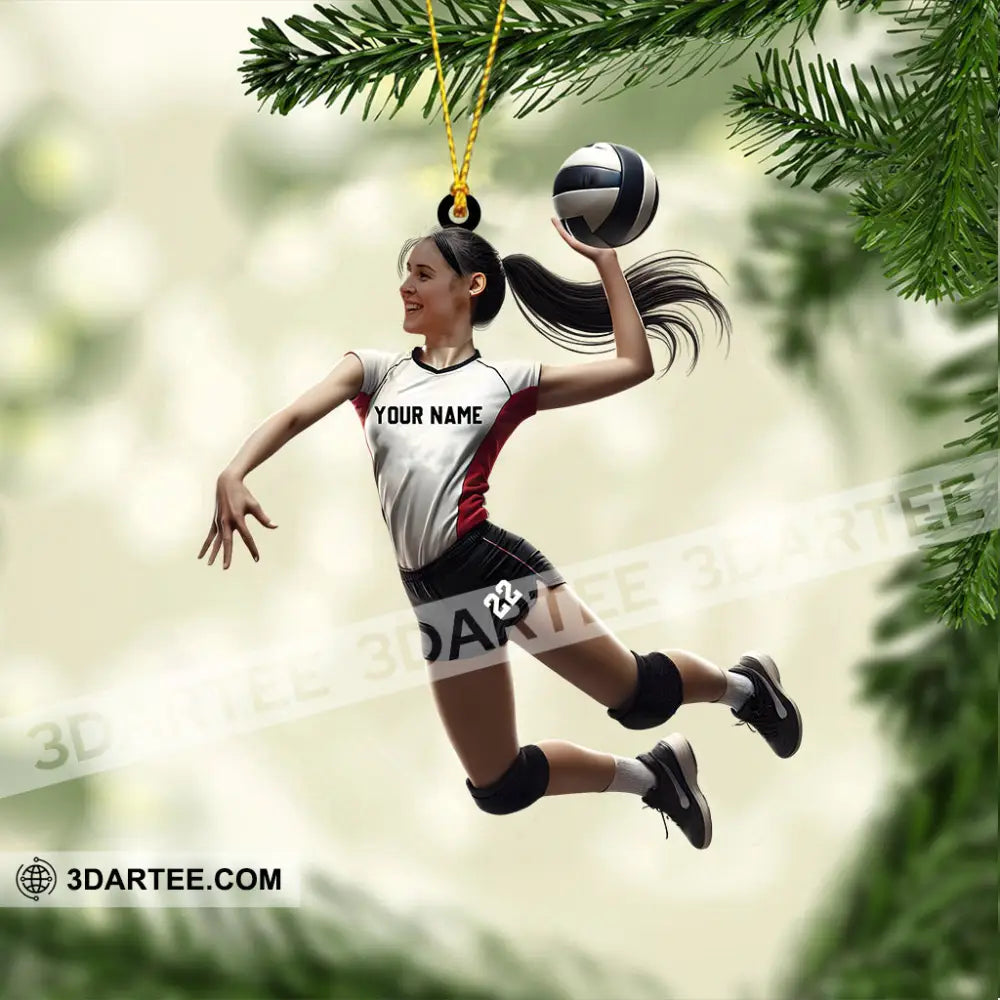 Volleyball Woman Decor Christmas Ornament Personalized Ornament Ornament