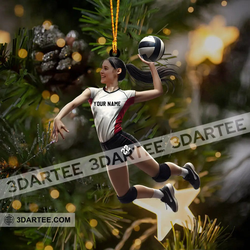 Volleyball Woman Decor Christmas Ornament Personalized Ornament Ornament