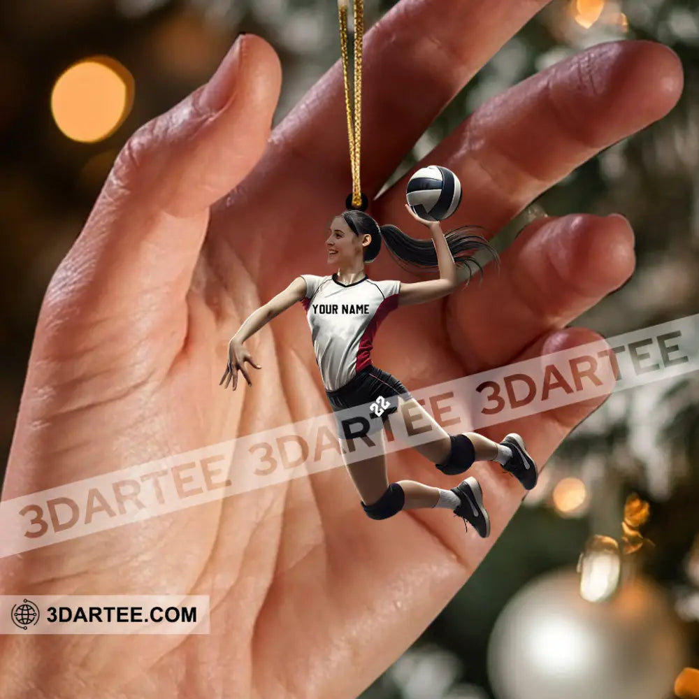 Volleyball Woman Decor Christmas Ornament Personalized Ornament Ornament