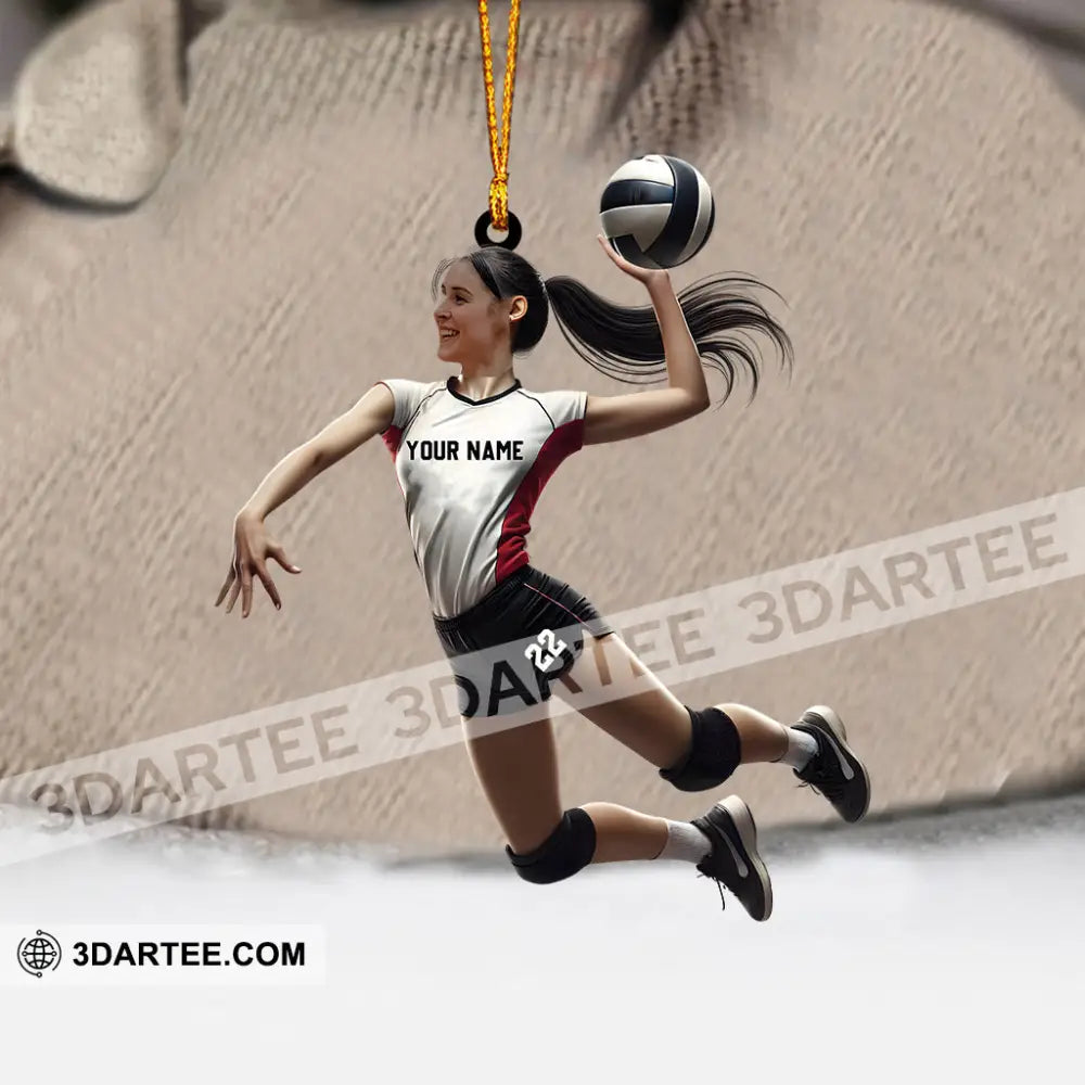 Volleyball Woman Decor Christmas Ornament Personalized Ornament Ornament