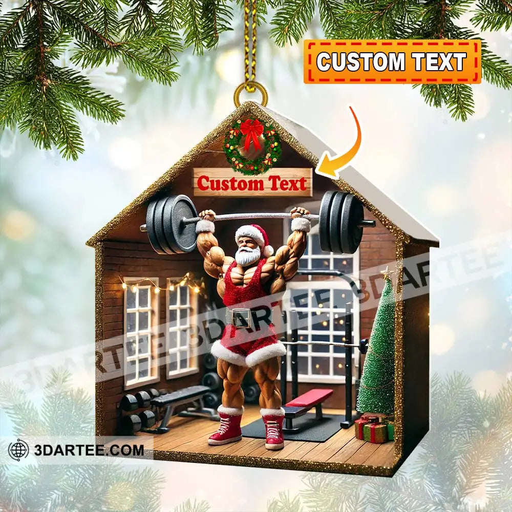 Weight Room Christmas Ornament Personalized Ornament 3.54’’ / 1 Ornament Ornament