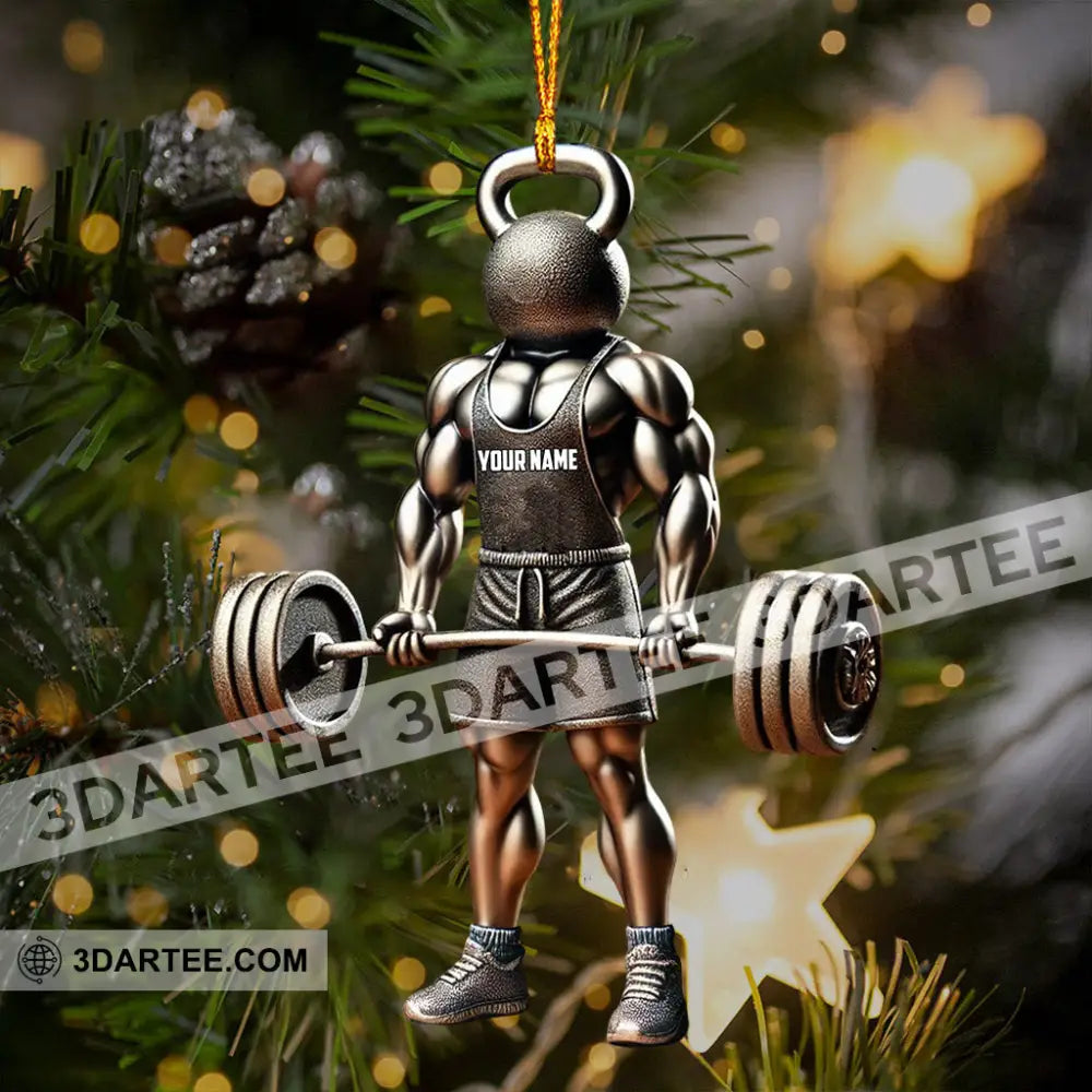 Weightlifter Lover Christmas Ornament Personalized Ornament Ornament