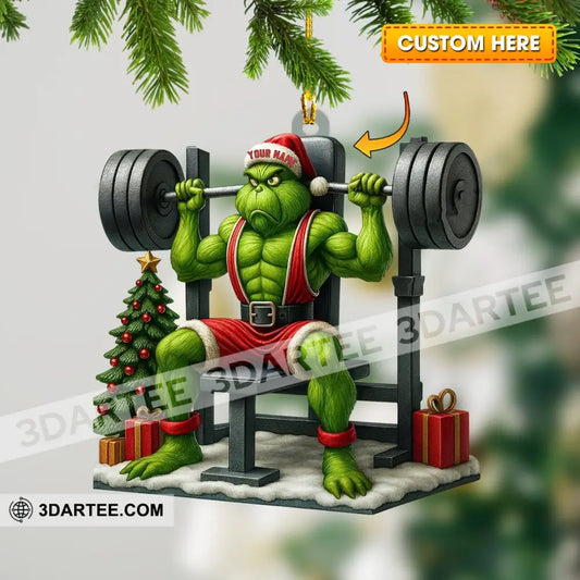 Weightlifting ELF Home Decor Christmas Ornament Personalized Ornament 3.54’’ / 1 Ornament Ornament