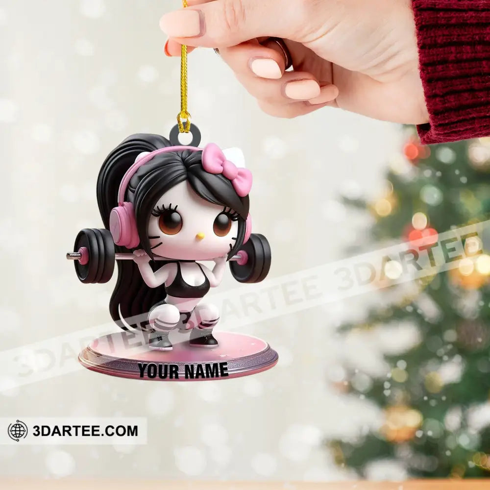 Weightlifting Girl Home Decor Christmas Ornament Personalized Ornament Ornament
