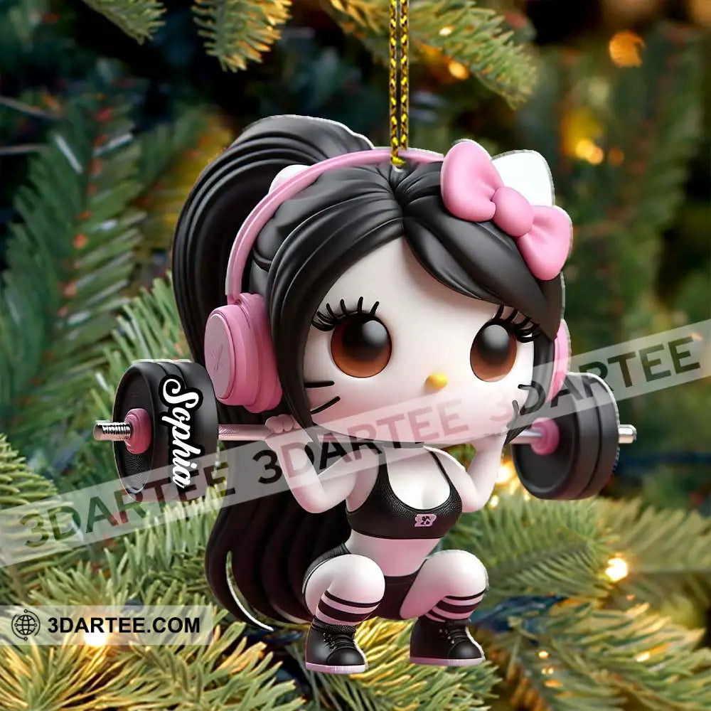 Weightlifting Girl Home Decor Christmas Ornament Personalized Ornament Ornament