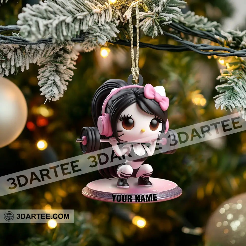 Weightlifting Girl Home Decor Christmas Ornament Personalized Ornament Ornament