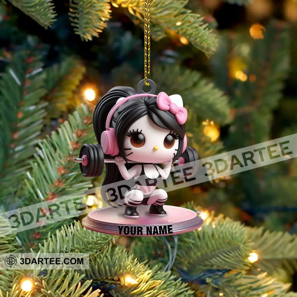 Weightlifting Girl Home Decor Christmas Ornament Personalized Ornament Ornament