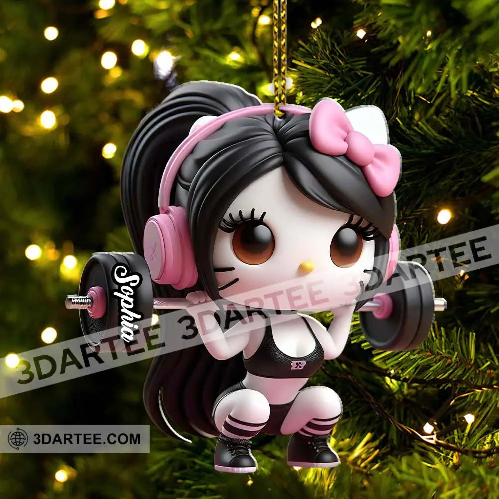 Weightlifting Girl Home Decor Christmas Ornament Personalized Ornament Ornament