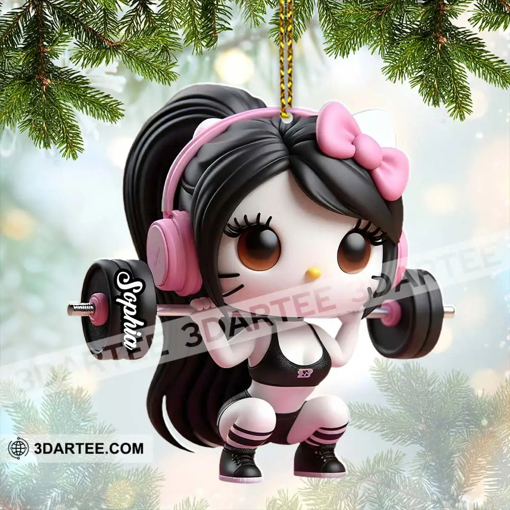 Weightlifting Girl Home Decor Christmas Ornament Personalized Ornament Ornament