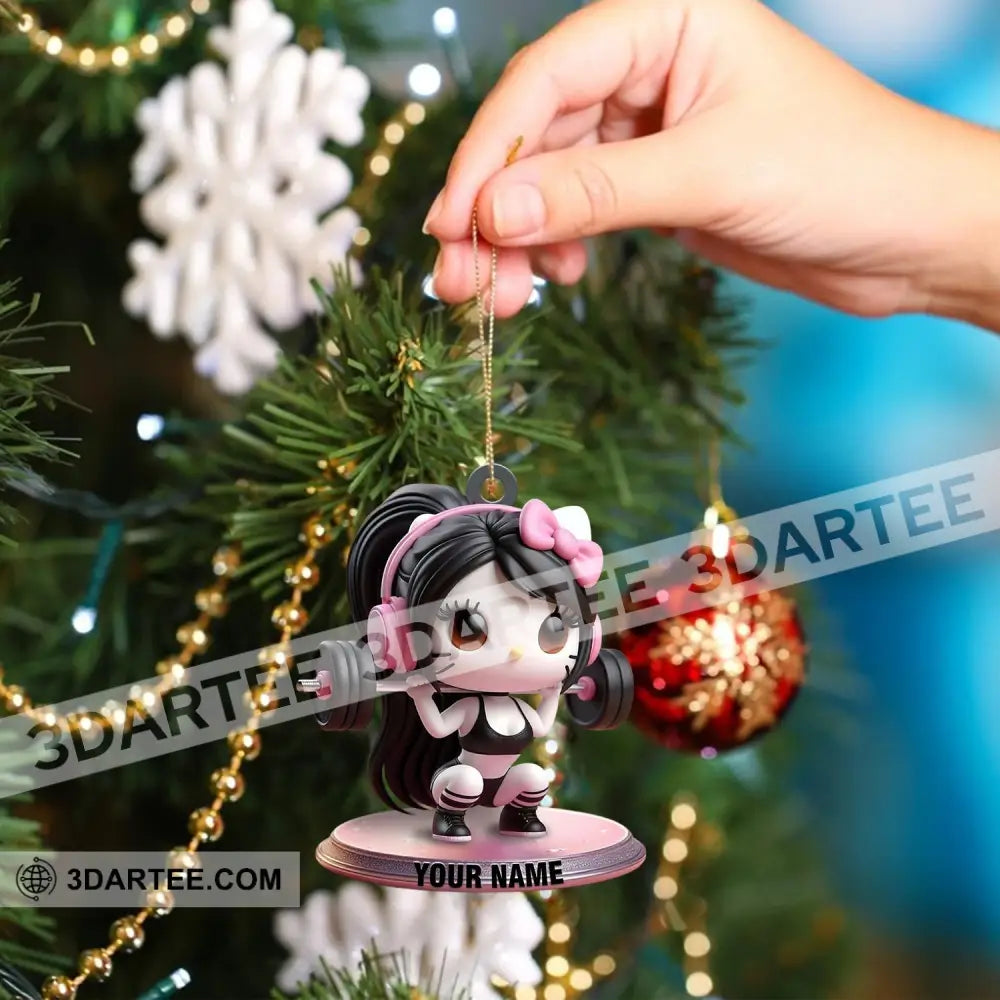 Weightlifting Girl Home Decor Christmas Ornament Personalized Ornament Ornament