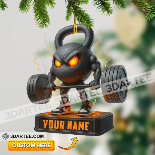 Weightlifting Home Decor Christmas Ornament Personalized Ornament 3.54’’ / 1 Ornament Ornament