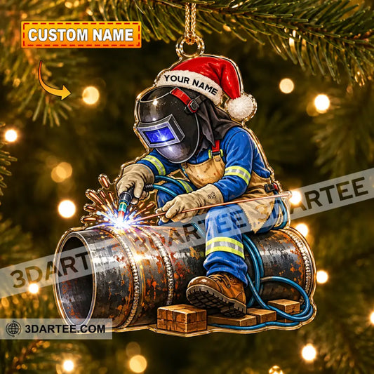 Welder Home Decor Christmas Ornament Personalized Ornament - 3.54’’ / 1 Ornament - Ornament