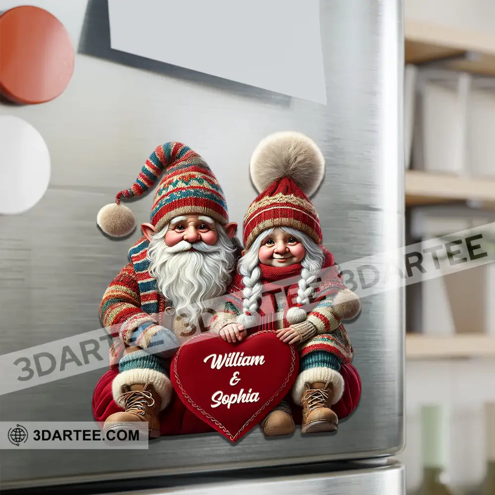 Winter Couple Fridge Magnet - Personalized