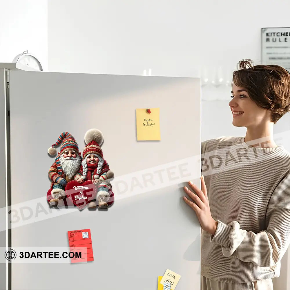 Winter Couple Fridge Magnet - Personalized