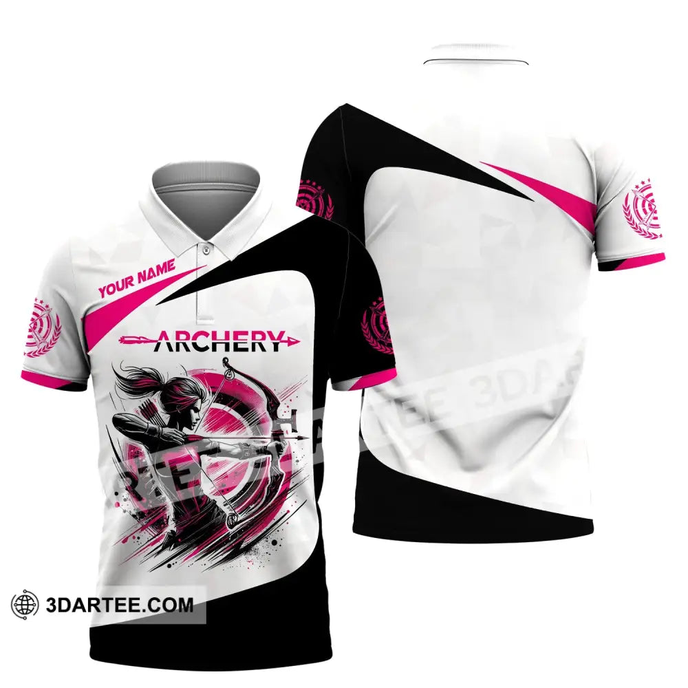 Woman Shirt Custom Name Archer Archery Team Uniform Gift Polo / S T-Shirt