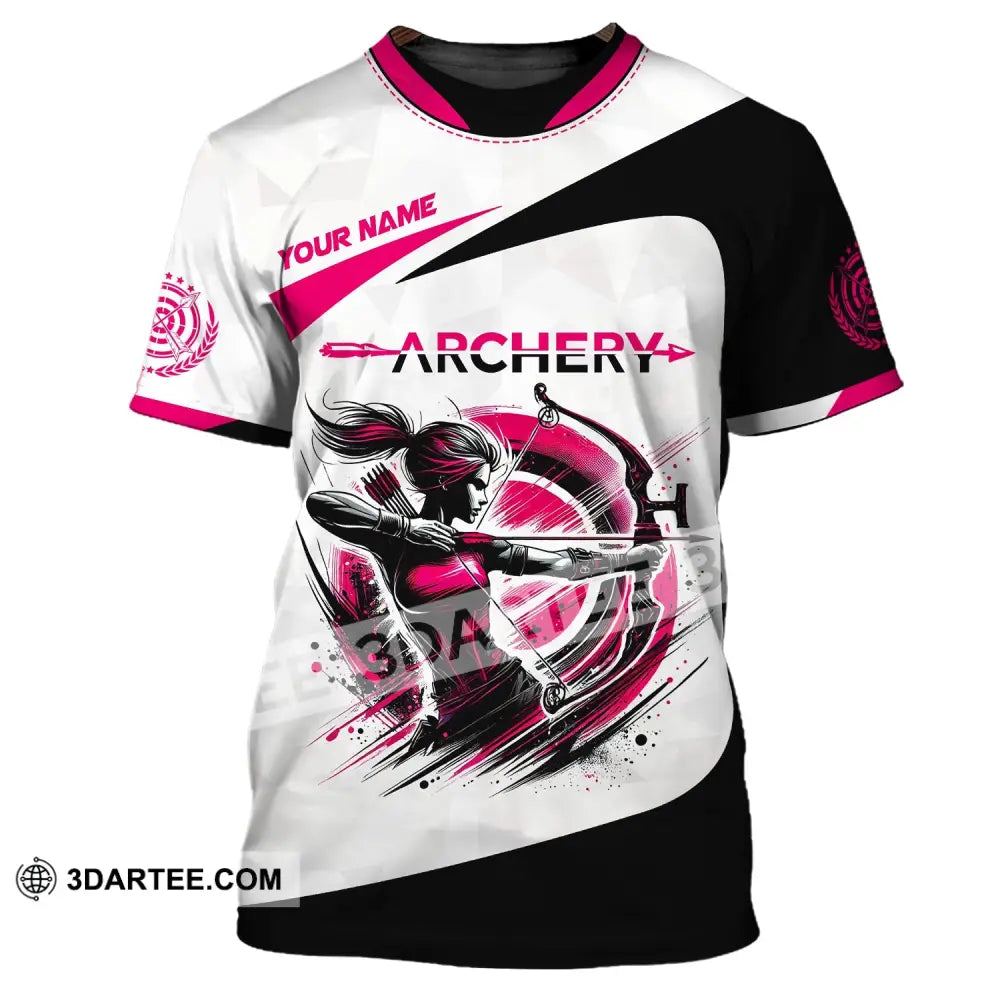 Woman Shirt Custom Name Archer Archery Team Uniform Gift T-Shirt / S T-Shirt