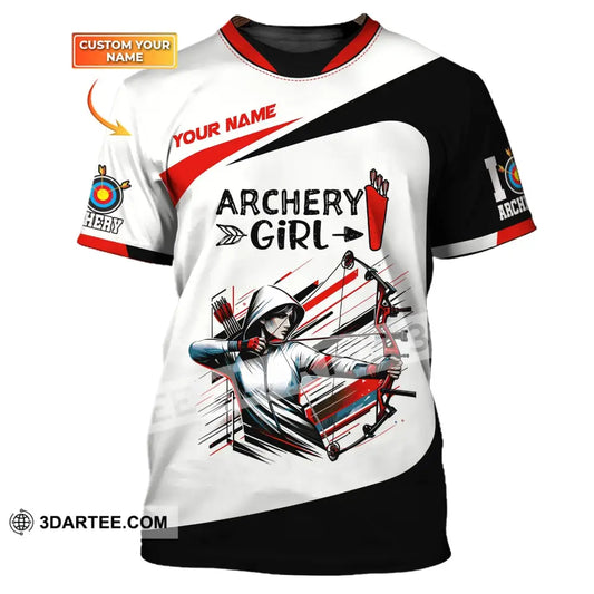 Woman Shirt Custom Name Archery Girl For Lovers T-Shirt