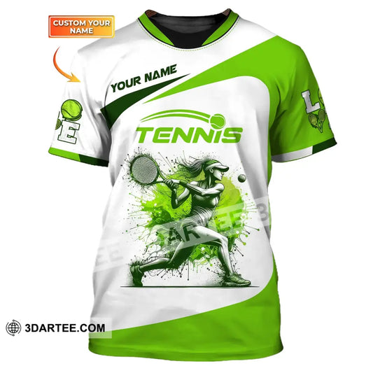 Woman Shirt Custom Name For Tennis Player T-Shirt Lover Gift Apparel