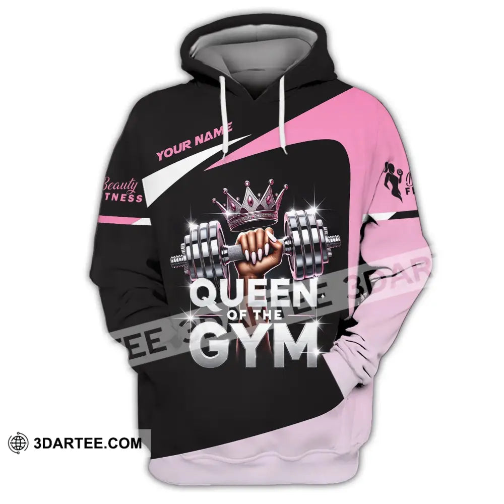 Woman Shirt Custom Name Gym Queen Of The T-Shirt Hoodie / S T-Shirt