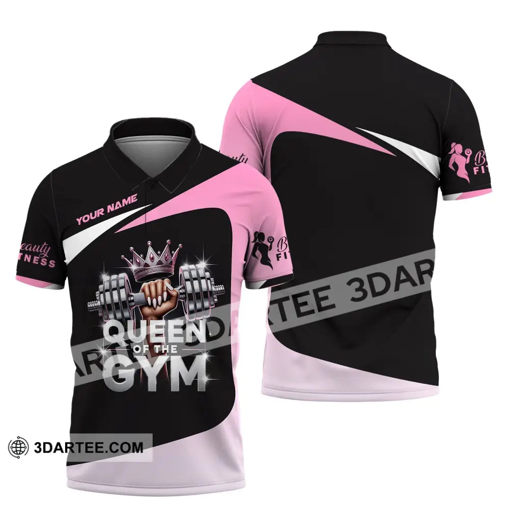 Woman Shirt Custom Name Gym Queen Of The T-Shirt Polo / S T-Shirt