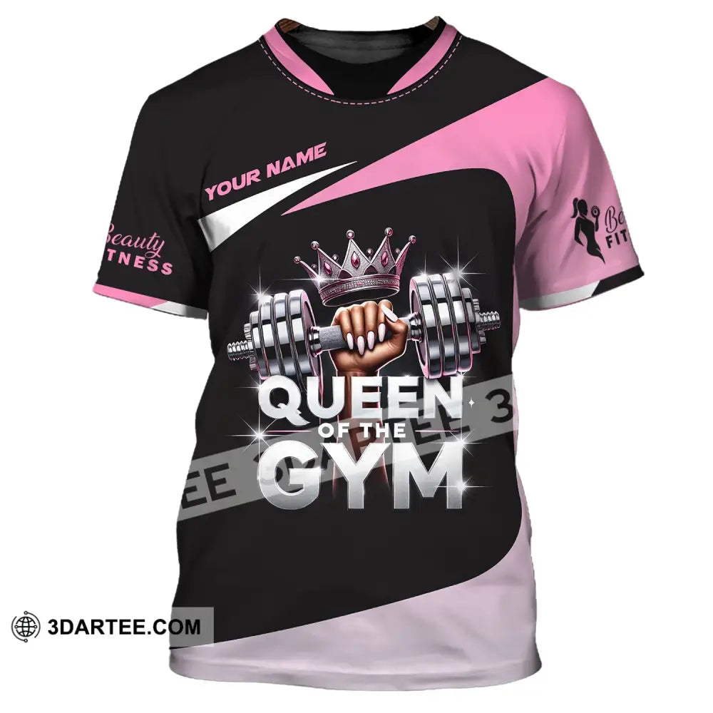 Woman Shirt Custom Name Gym Queen Of The T-Shirt / S T-Shirt