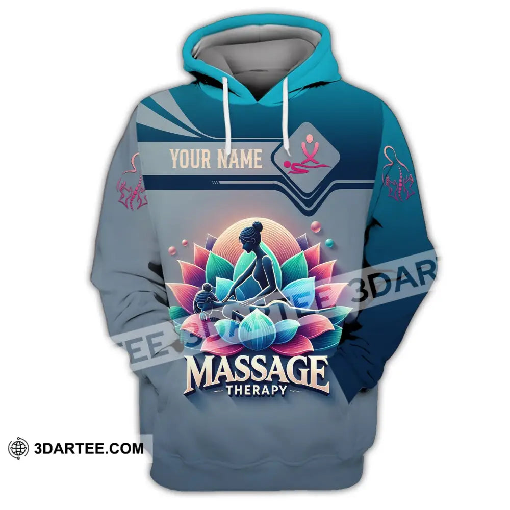 Woman Shirt Custom Name Massage Therapist T-Shirt For Therapists Uniform Hoodie / S T-Shirt