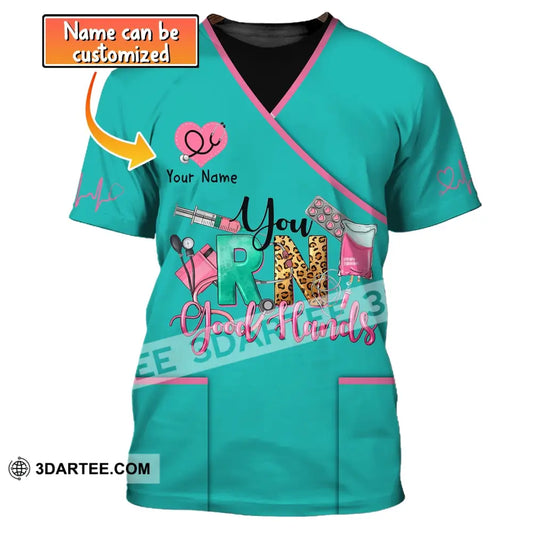 Woman Shirt Custom Name Nurse T-Shirt Rn Life Tee For Nurses