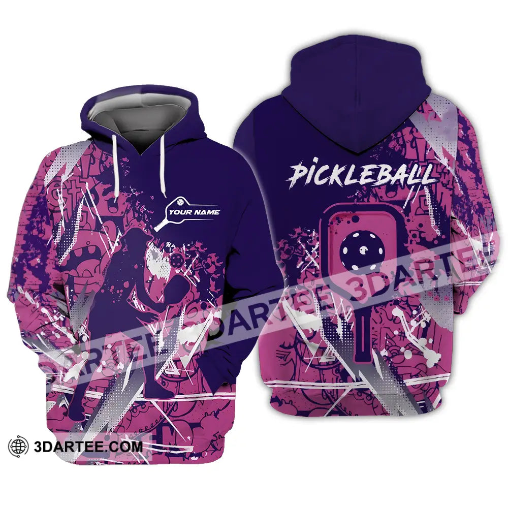 Woman Shirt - Custom Name Pickleball Hoodie / S T-Shirt