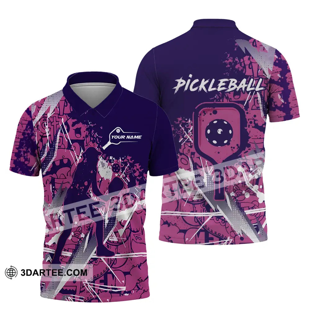 Woman Shirt - Custom Name Pickleball Polo / S T-Shirt