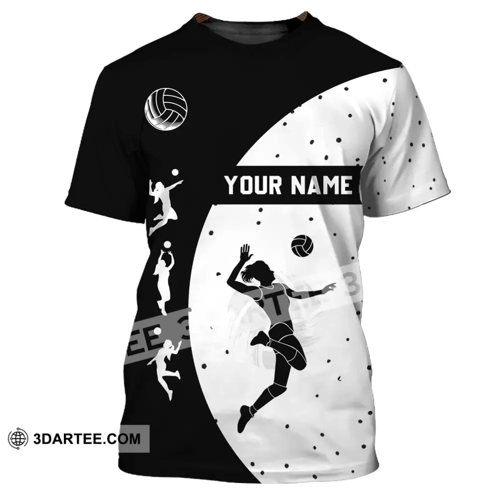 Woman Shirt - Custom Name T-Shirt Volleyball Clothing T-Shirt