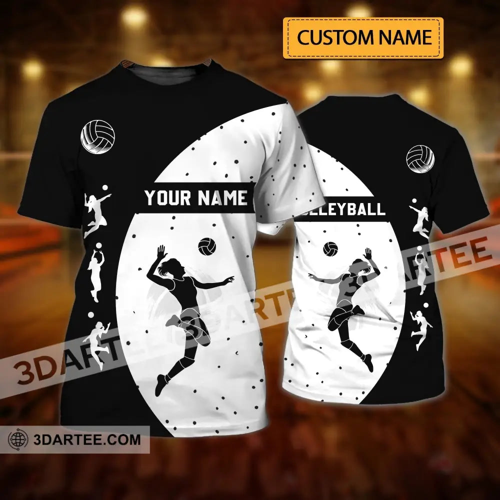 Woman Shirt - Custom Name T-Shirt Volleyball Clothing T-Shirt