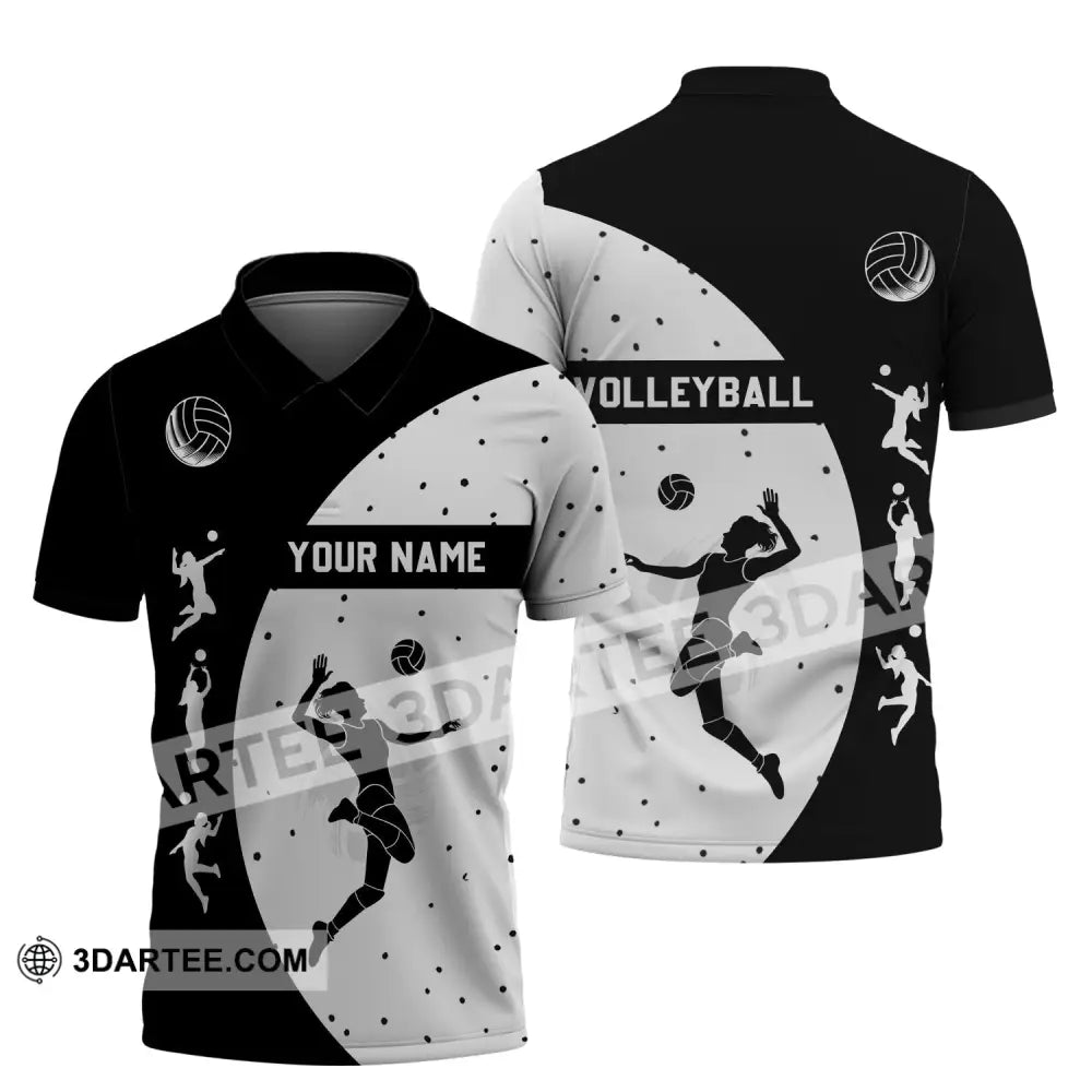 Woman Shirt - Custom Name T-Shirt Volleyball Clothing Polo / S T-Shirt