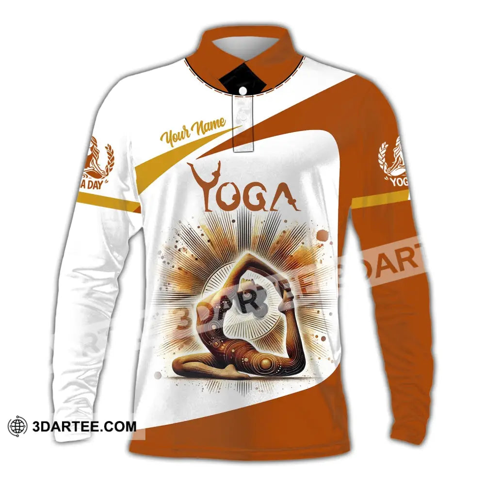 Woman Shirt Custom Name Yoga T-Shirt Hoodie Long Sleeve Gift For Lover Polo / S T-Shirt